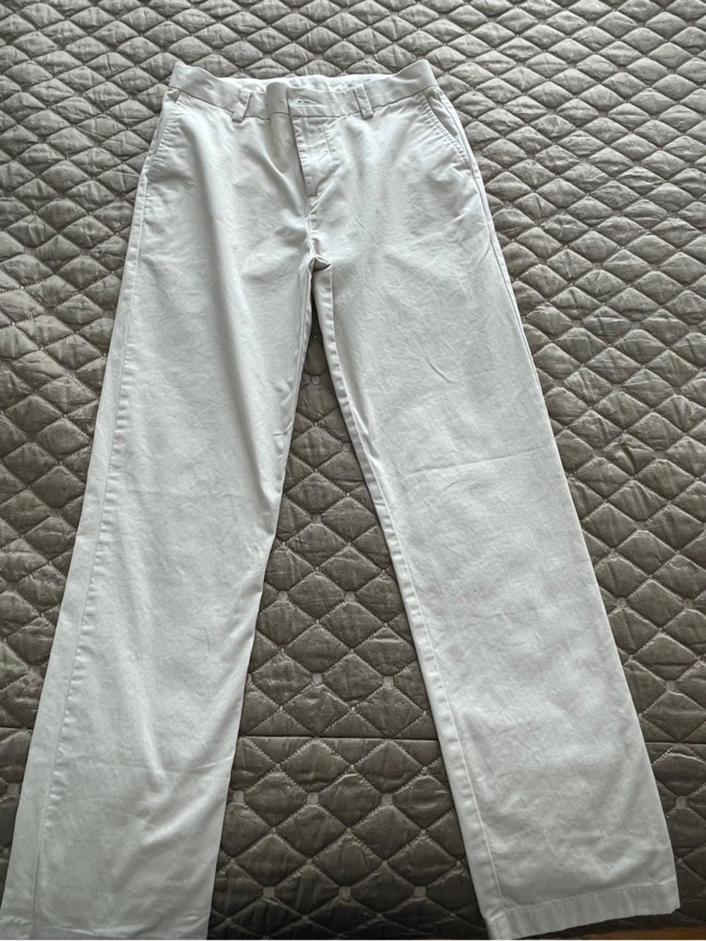 Khaki Straight-Leg Pants